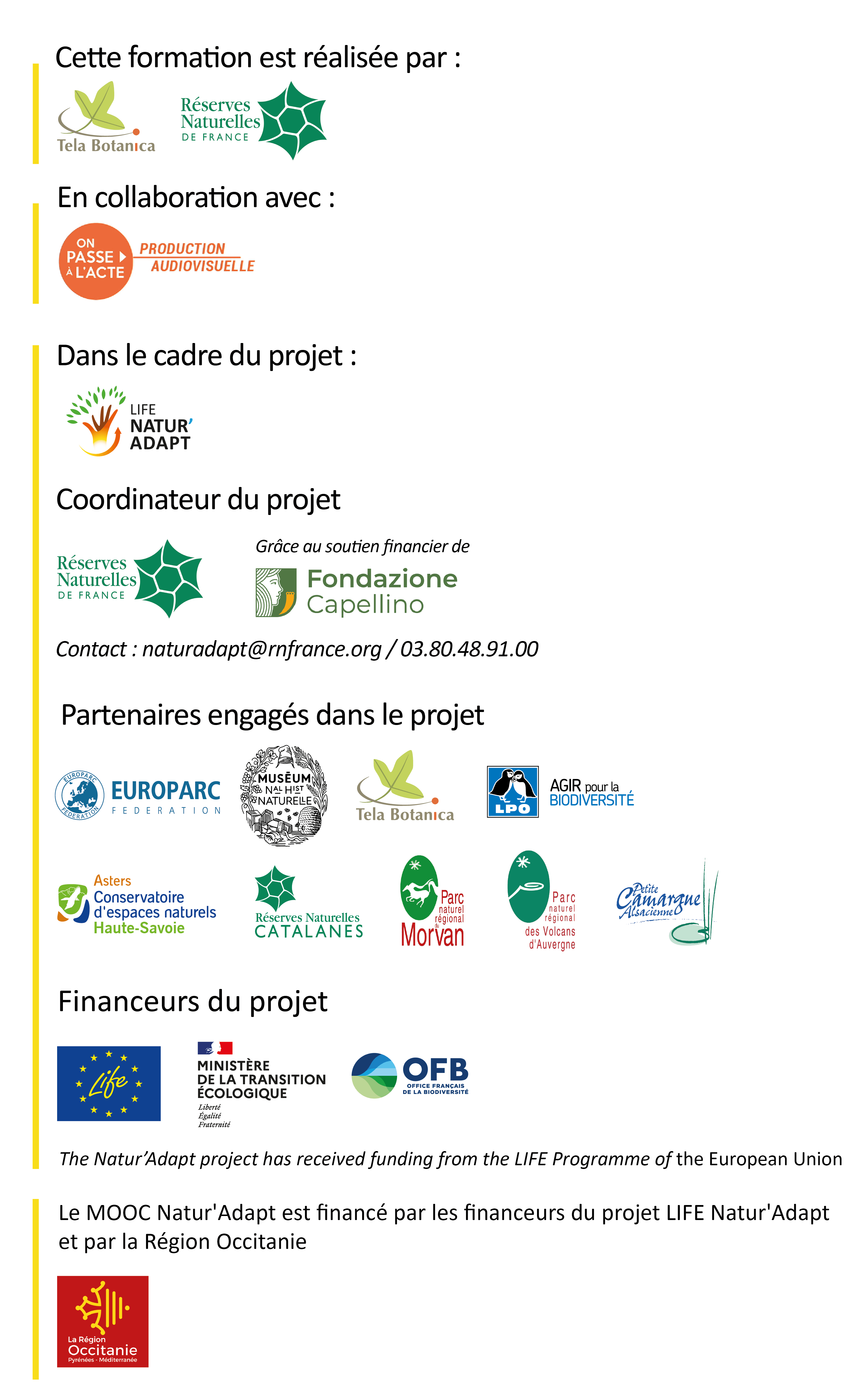 Bandeau partenaires du MOOC